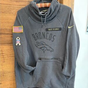 Nike NFL Broncos Gray Salute to Service Sweater